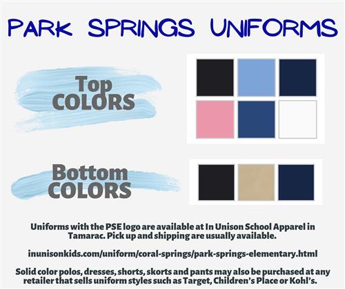 Park Springs Uniforms Flyer 